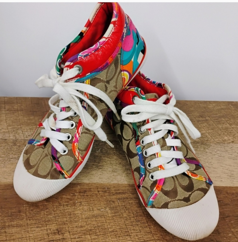 Coach Multicolor Canvas Sneakers - Picture 14 of 14
